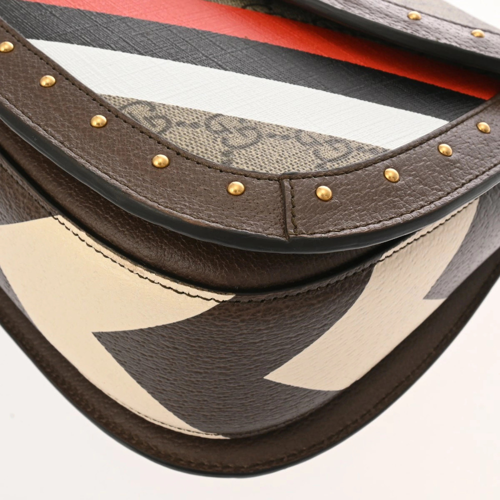 Gucci Beige Leather 2way Bamboo Multicolor Bag GG Handbag Supreme - Picture 7 of 9
